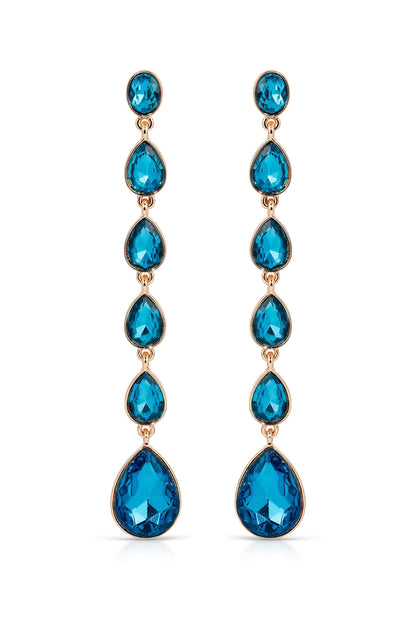 Crystallized Drop 18k Gold Plated Earrings