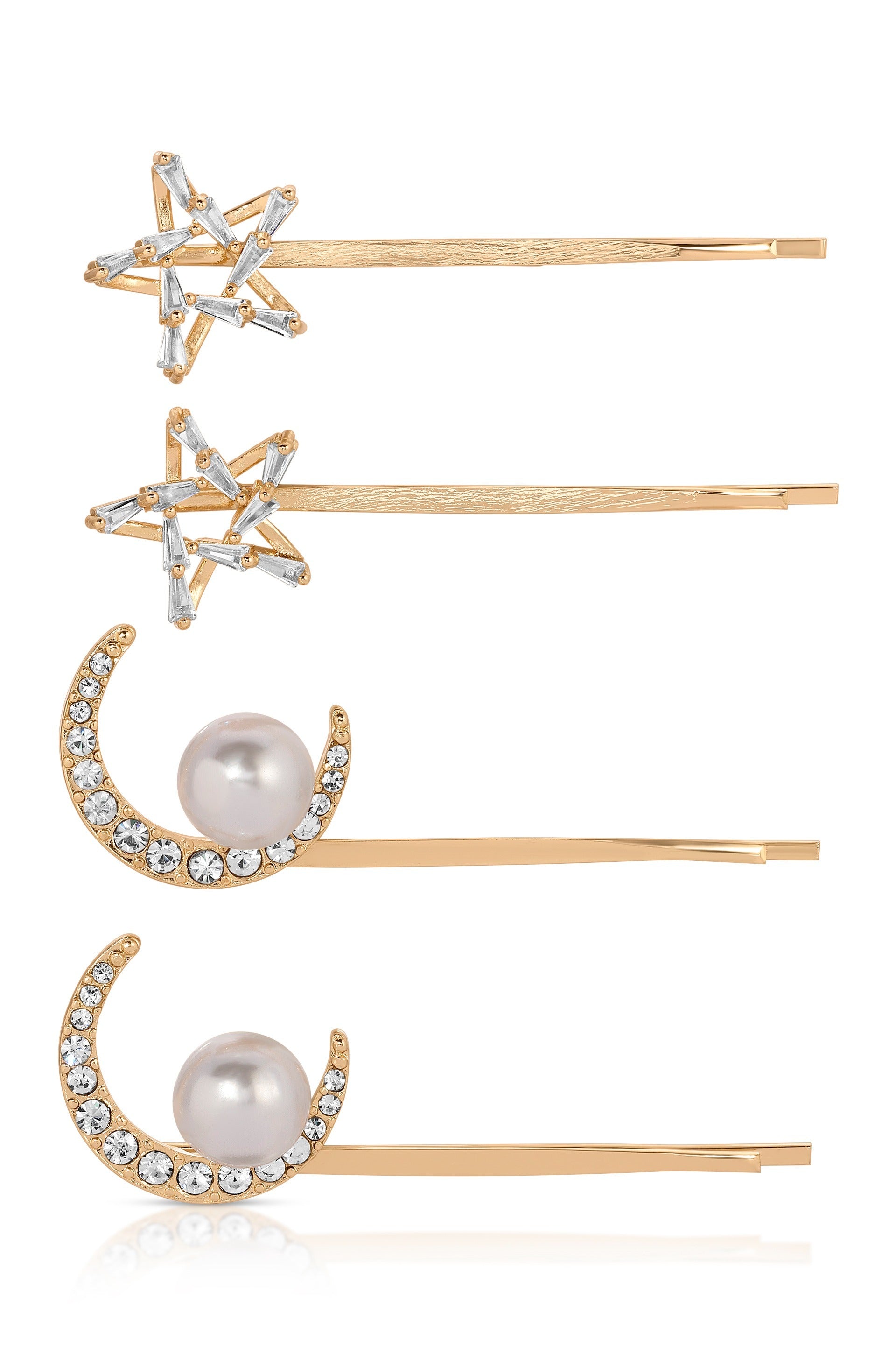 Spell Casting Crystal and Pearl Hair Pins
