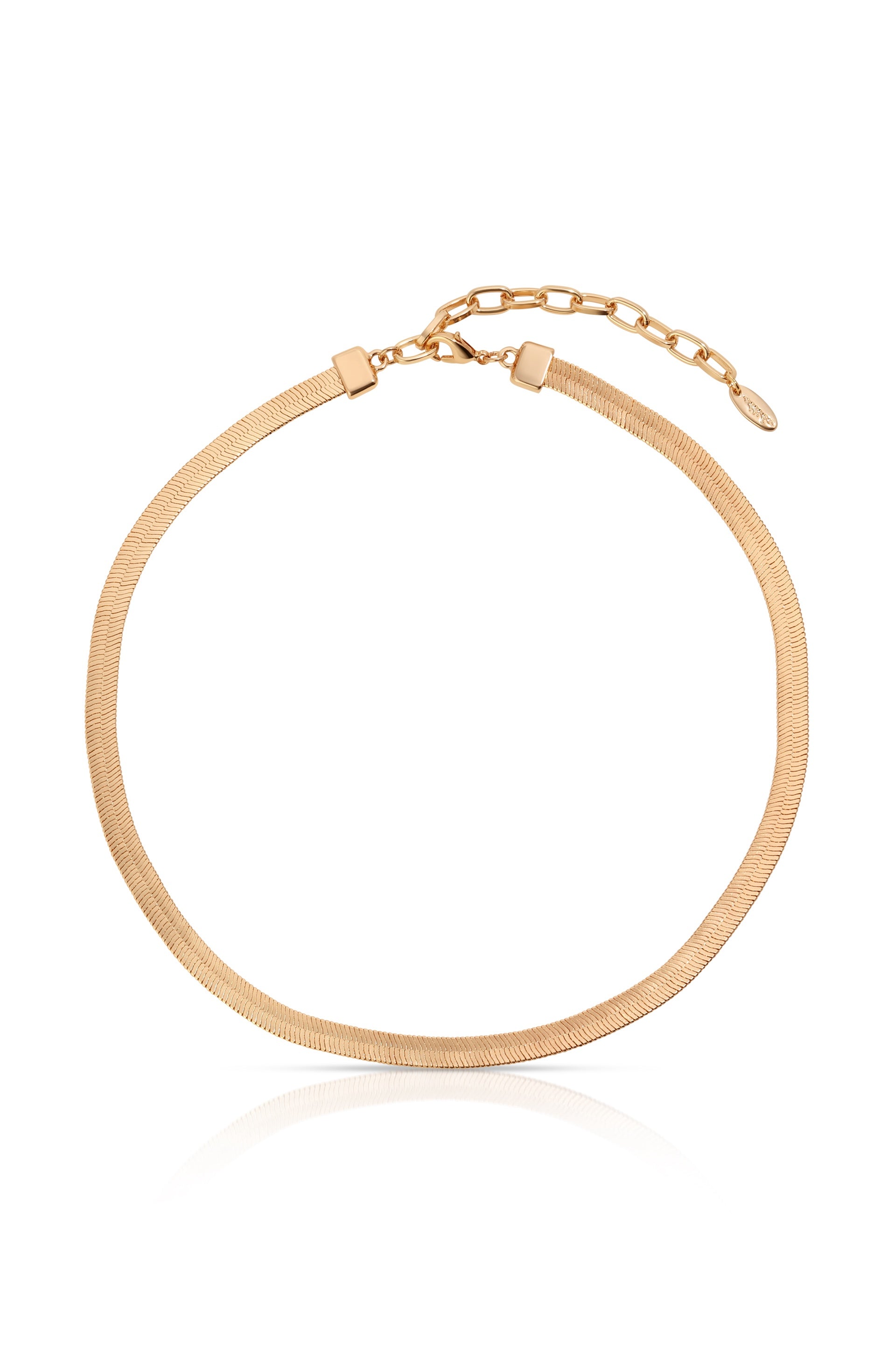 Brooklyn Flat Herringbone Chain Necklace