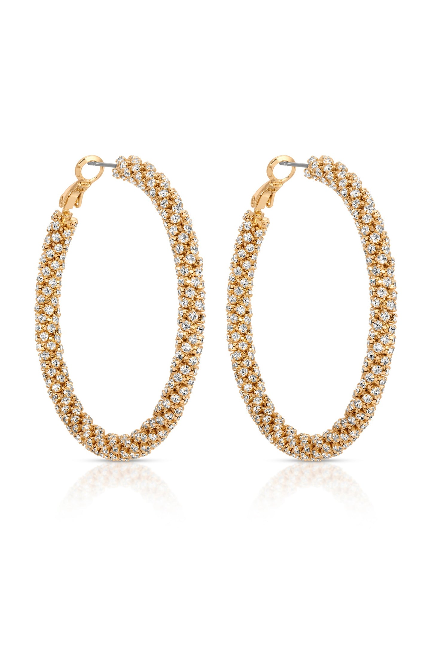 Rope Chain 18k Gold Plated Hoops side