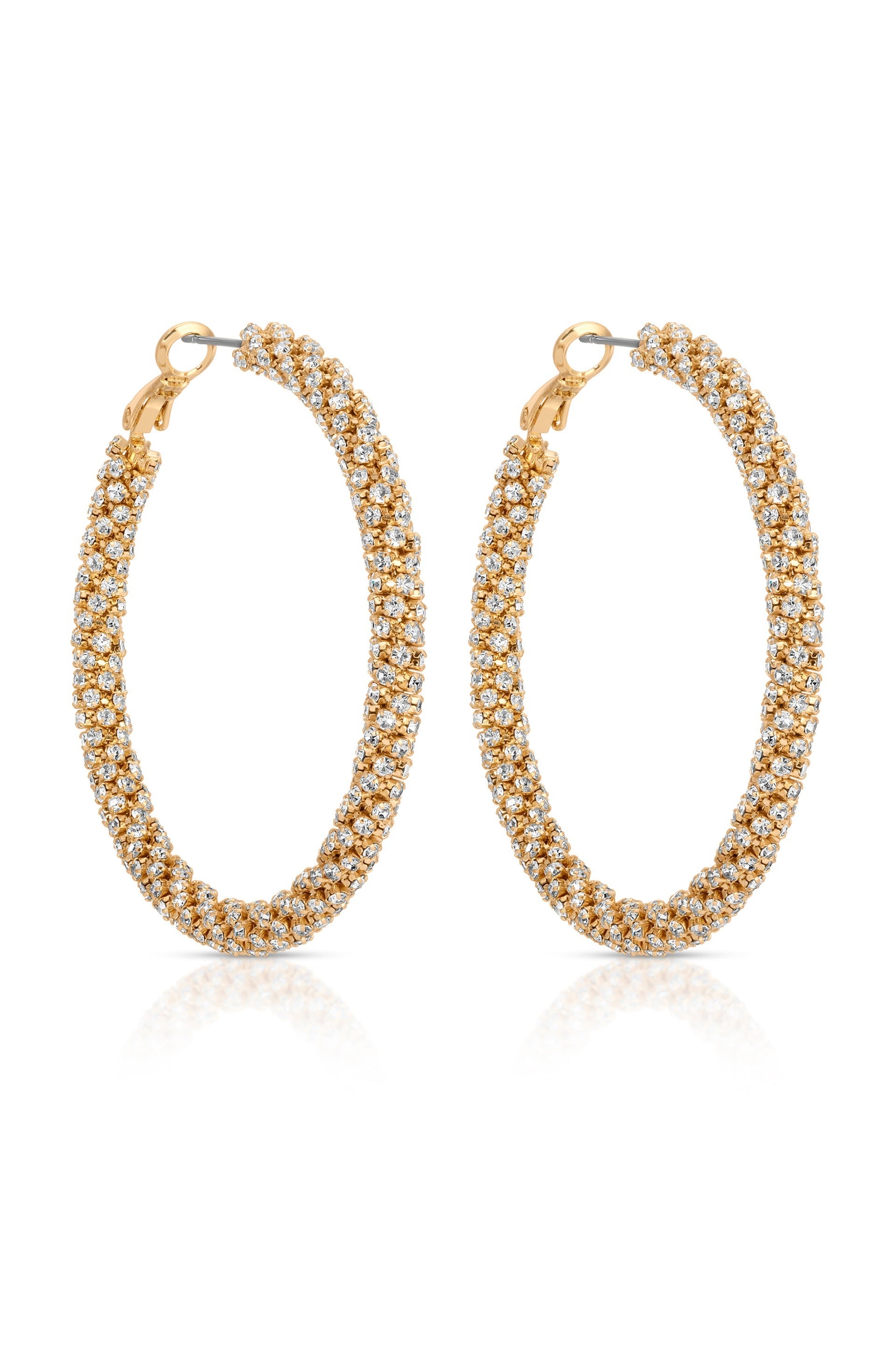 Rope Chain 18k Gold Plated Hoops side