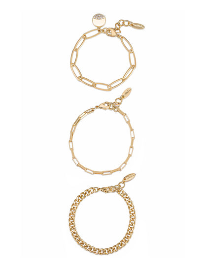 The Power of Three Bracelet Set in gold