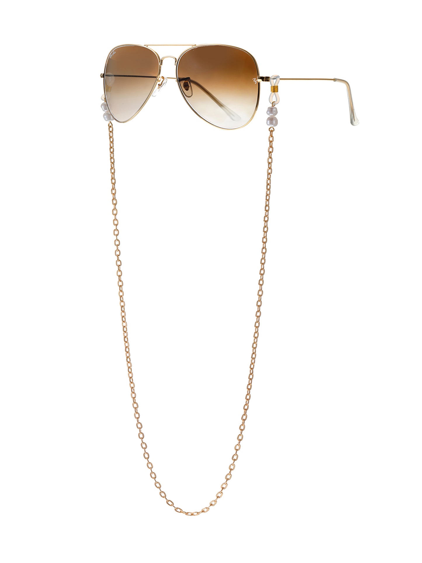 Wide Link Pearl Glasses Chain