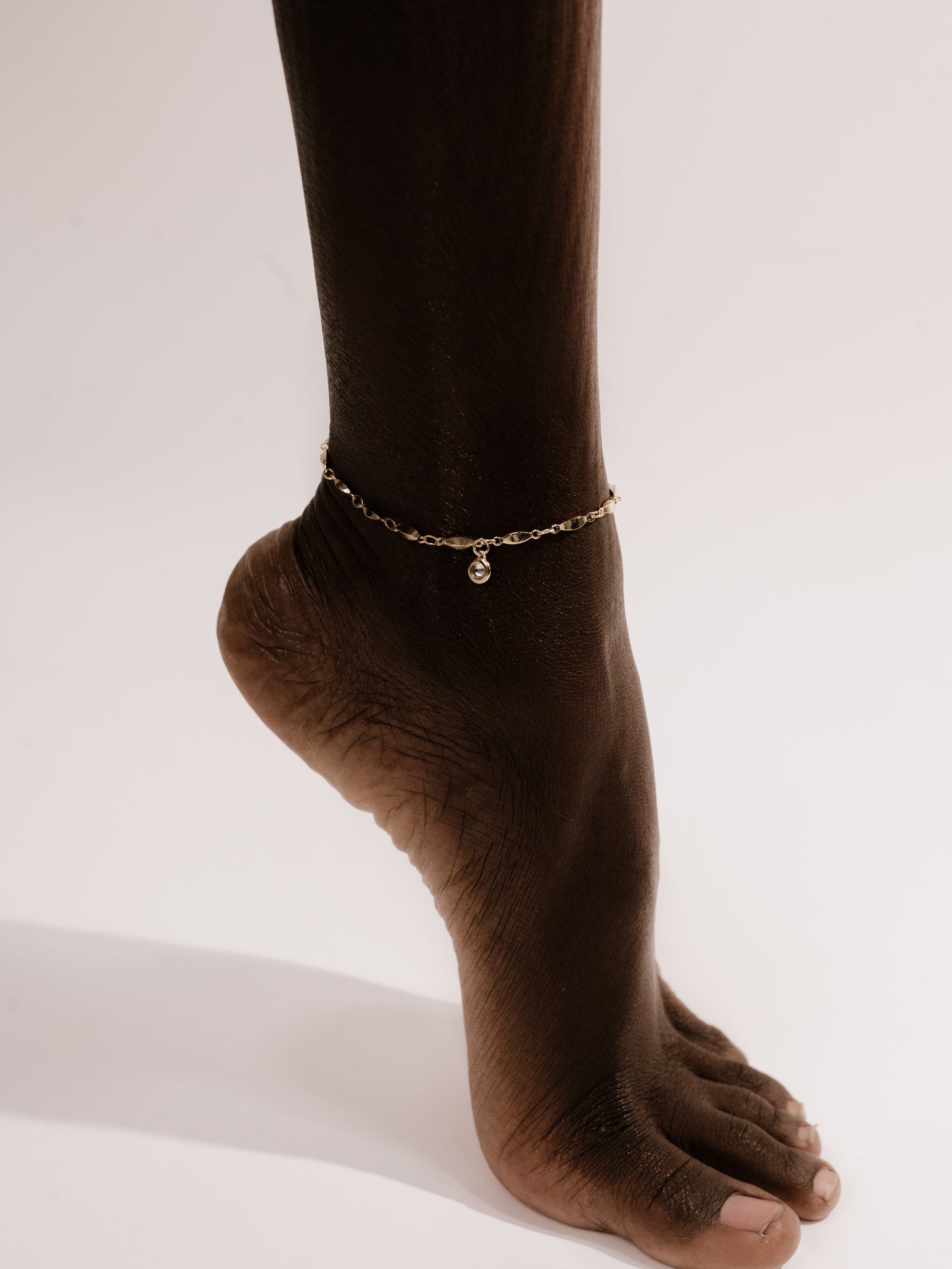 Day Dreamer Anklet with Crystal Charm on model