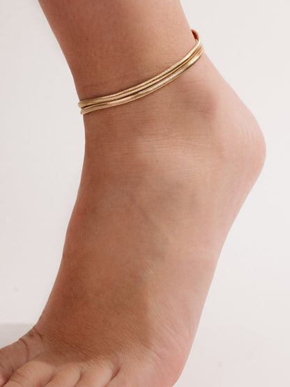 Slinky Snake Double Chain Anklet 4
