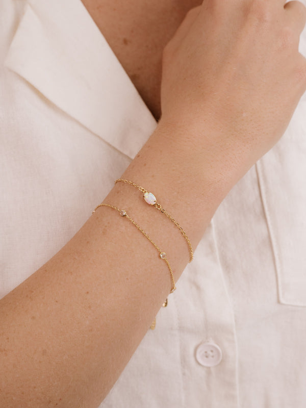 Dainty Bracelet Set with Extender Second