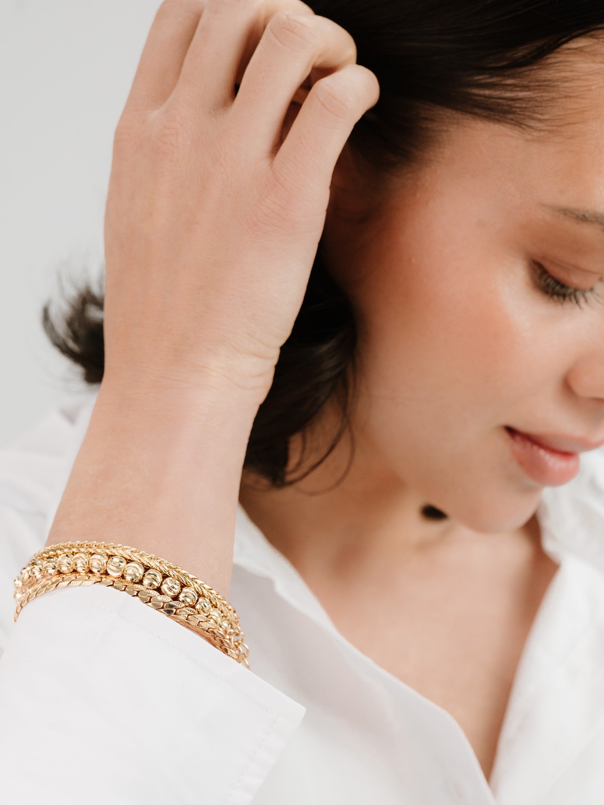 Classical Trio Bracelet Set on model 6