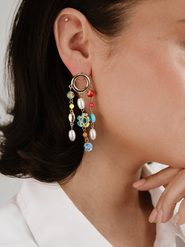 Sunny Days Pearl and Bead Dangle Earrings Second