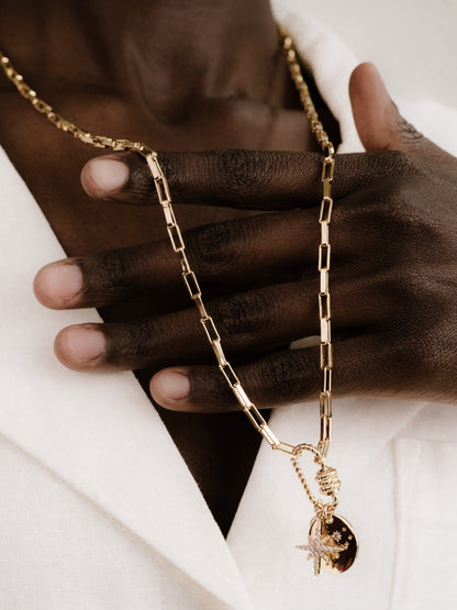 Charmed For Sure Necklace on model