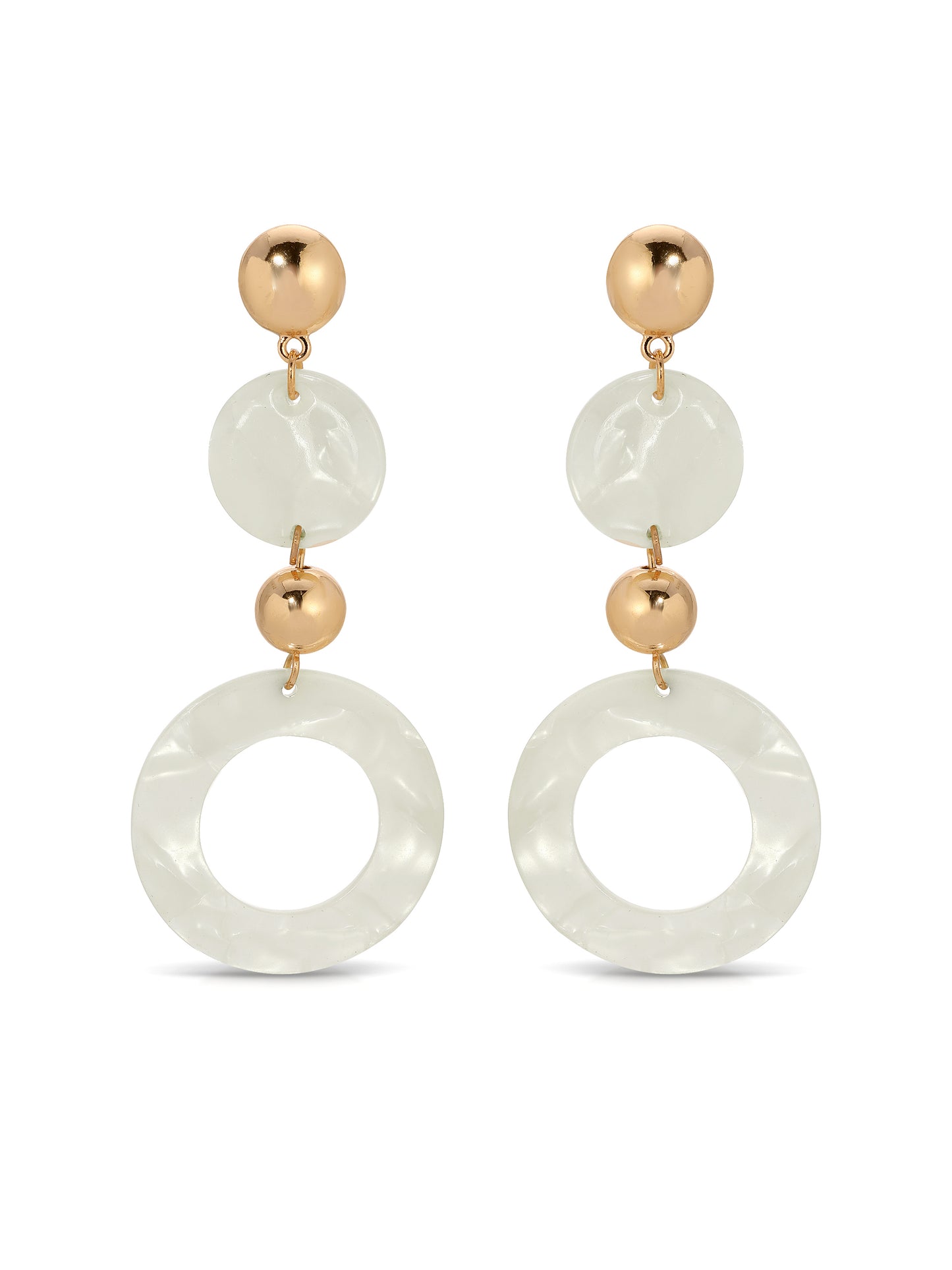 Soft Focus Resin Circle Drop Earrings