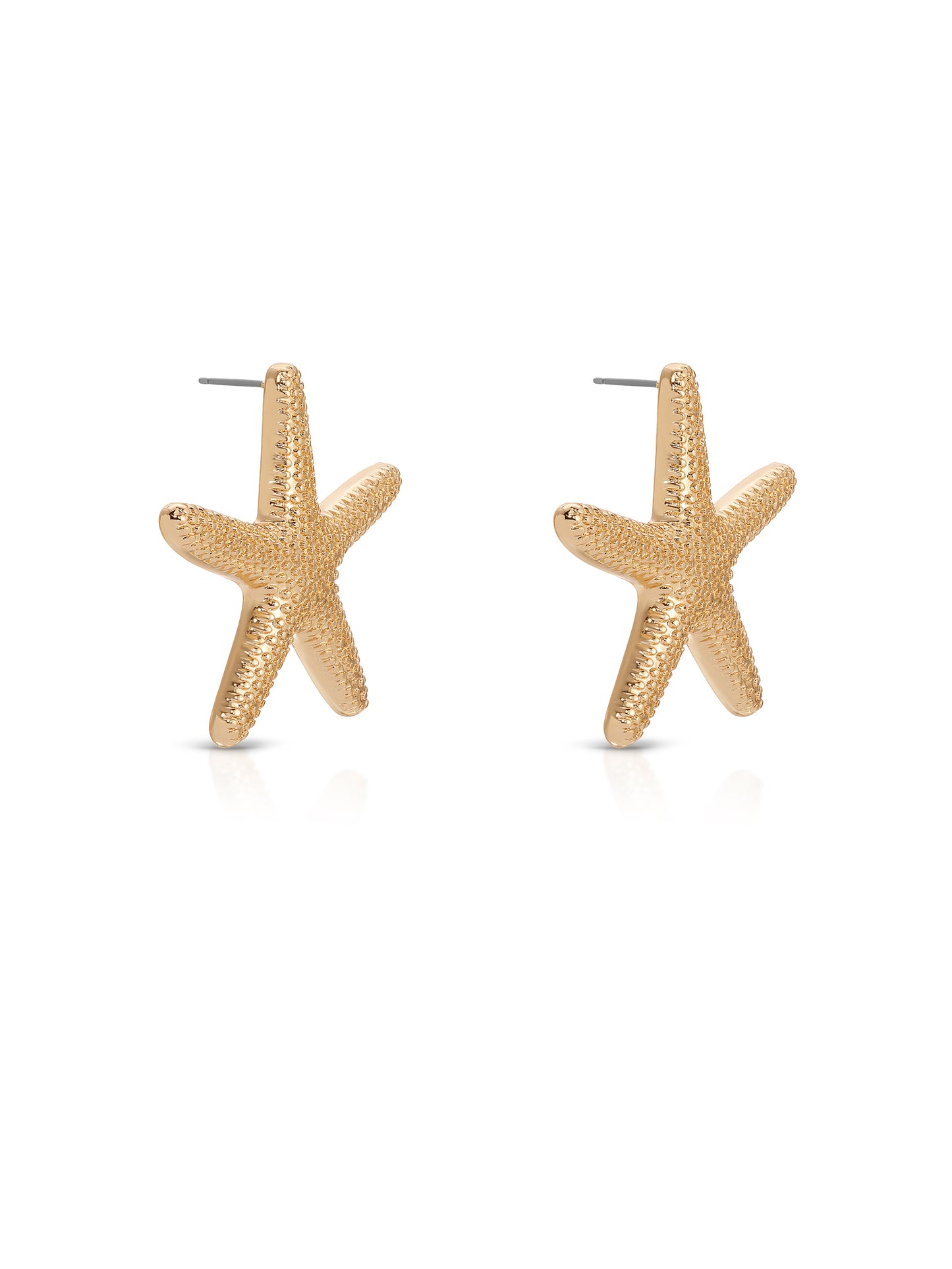 Statement Starfish Stud Earrings side view