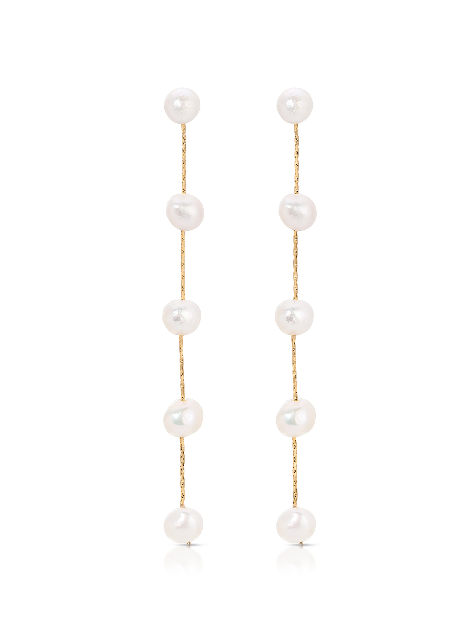 Dripping Pearl Delicate Drop Earrings