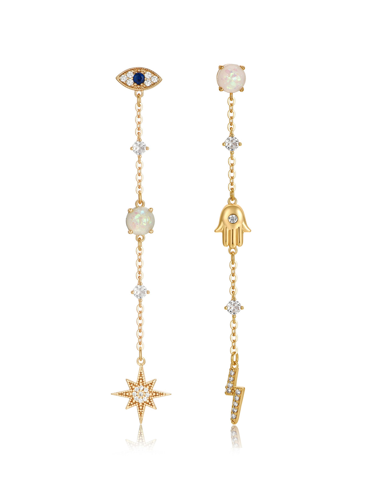Dangle Opal Charms Earrings