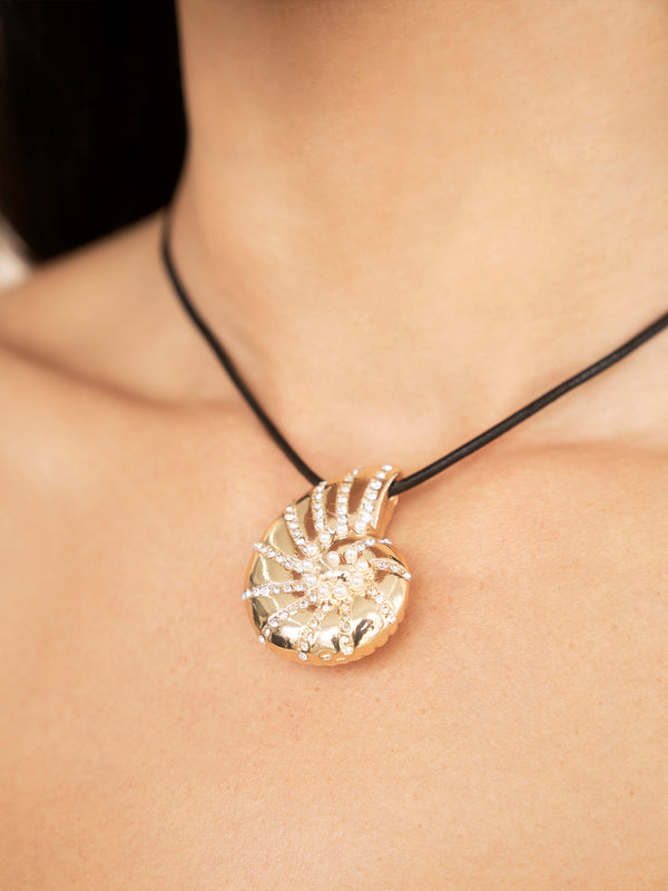 Nautilus Shell Cord Necklace Second