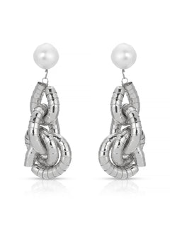 Liquid Gold Pearl Drop Earrings
