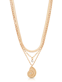 Nautilus Shell Pendant Layered Necklace