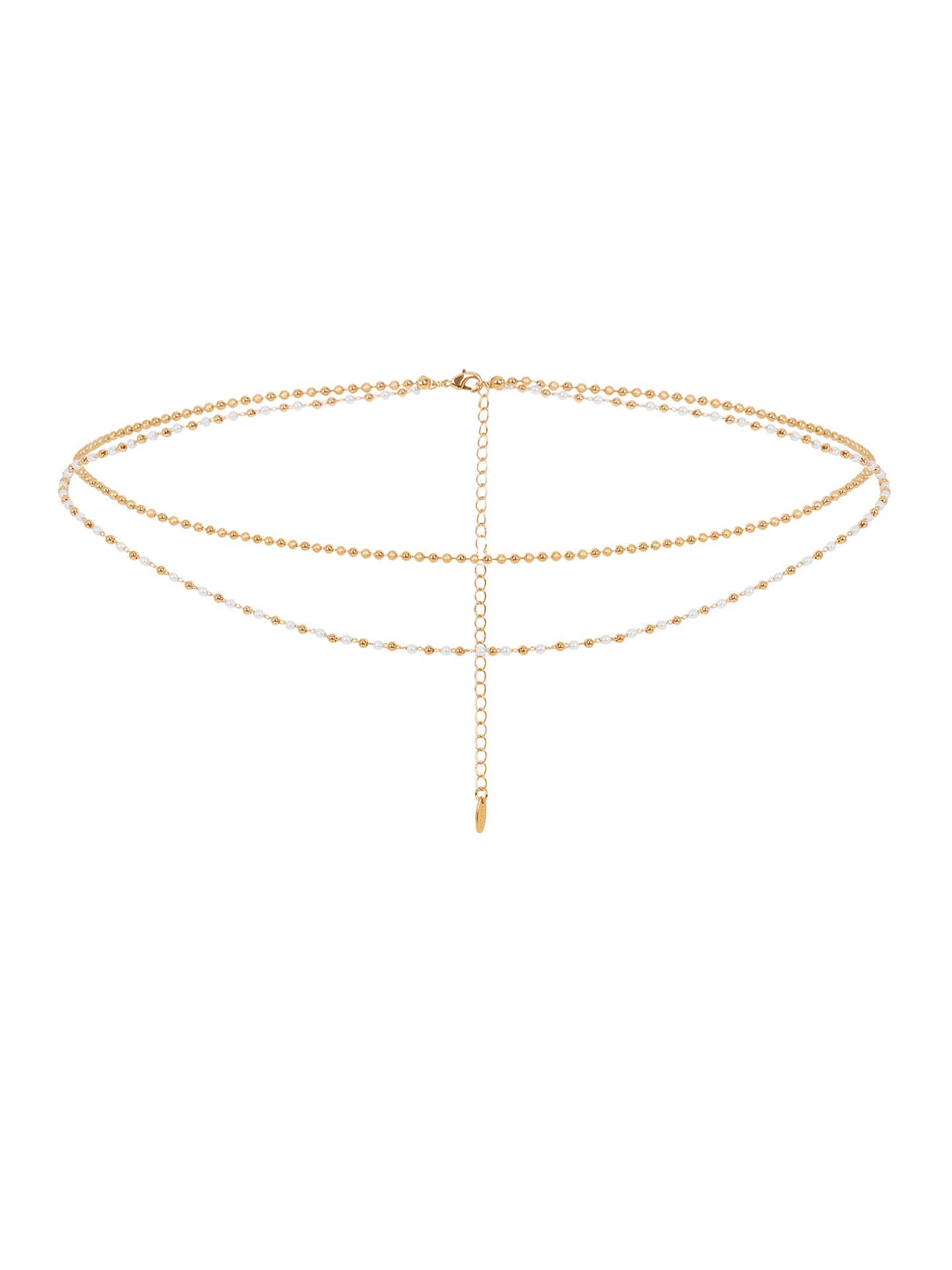 Pearl Strand Gold Body Chain