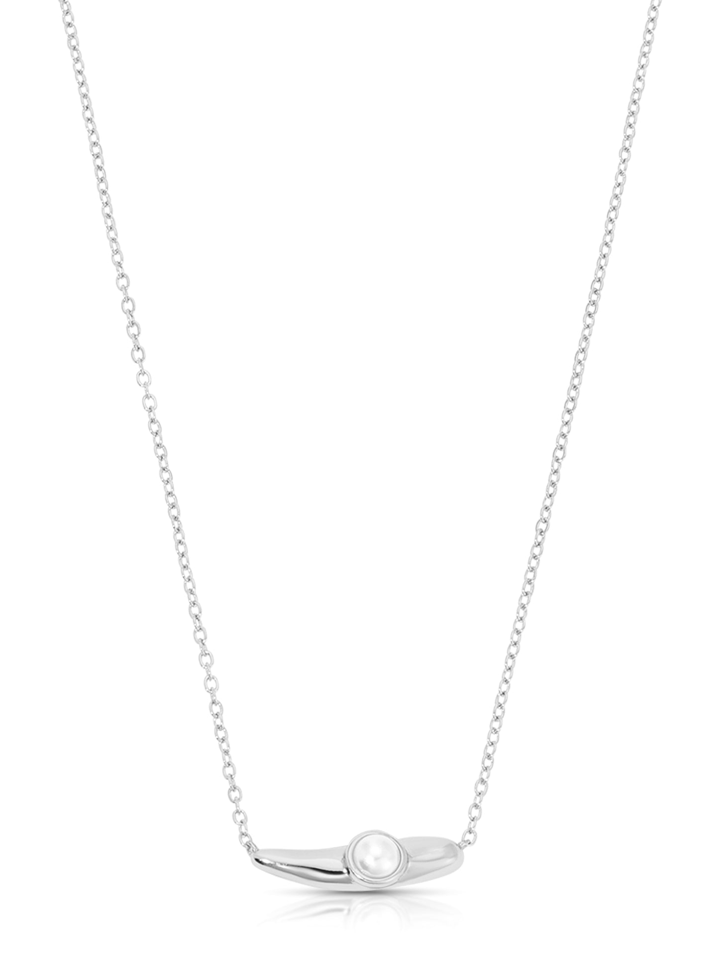 Liquid Pearl Necklace silver