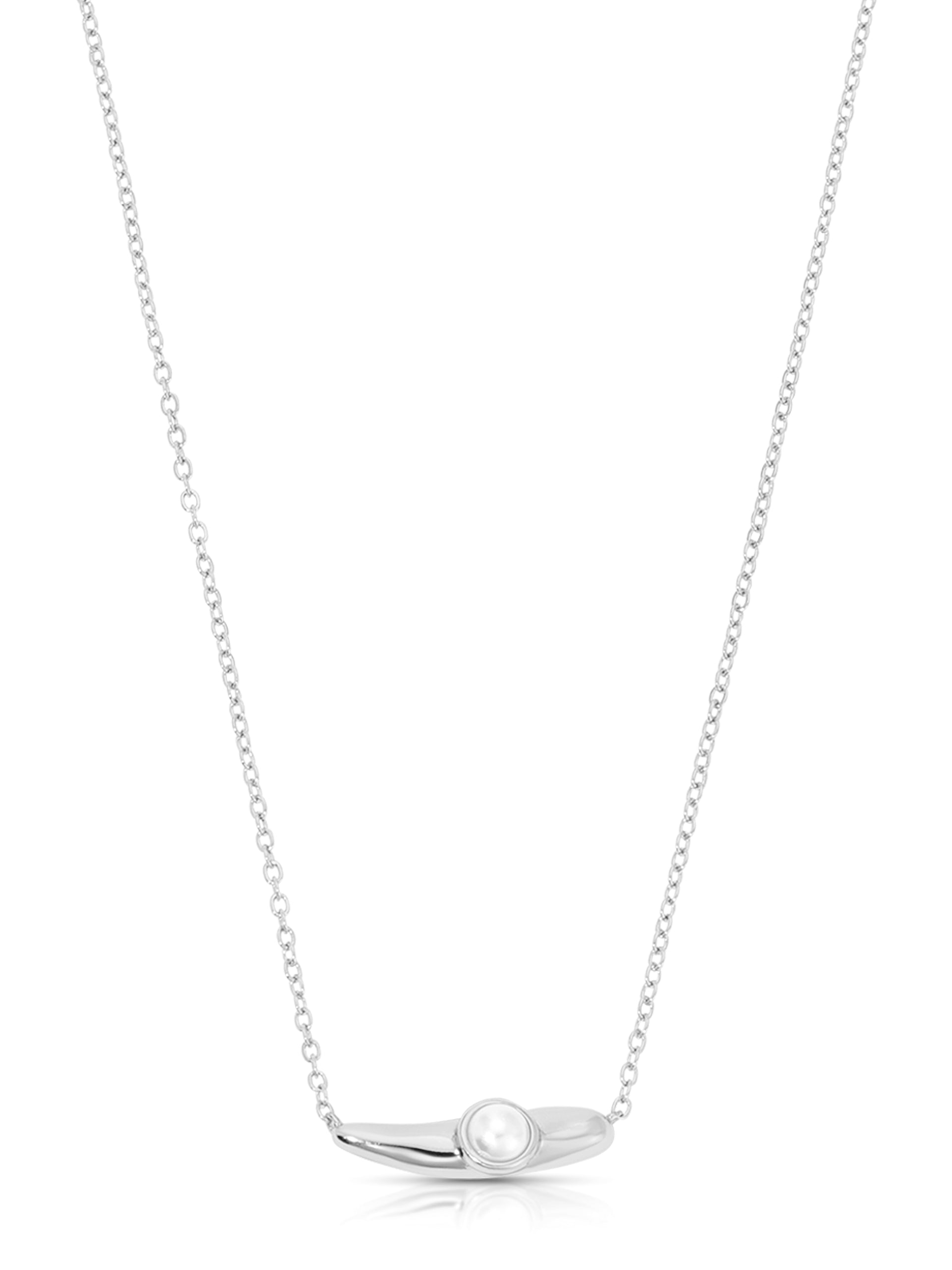 Liquid Pearl Necklace silver