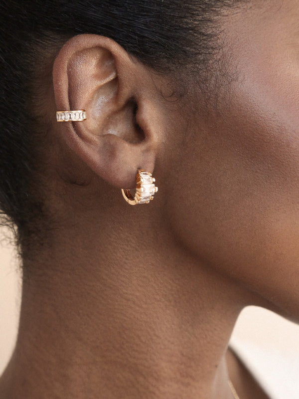 Diamond Shine Mini Hoop Earrings Second
