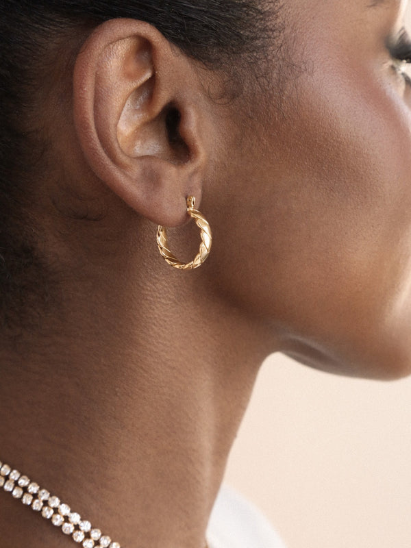 Textured Mini Hoops Second