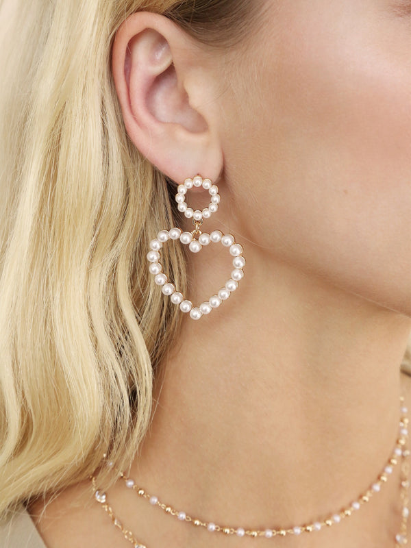 Loving Pearl Heart Earrings Second