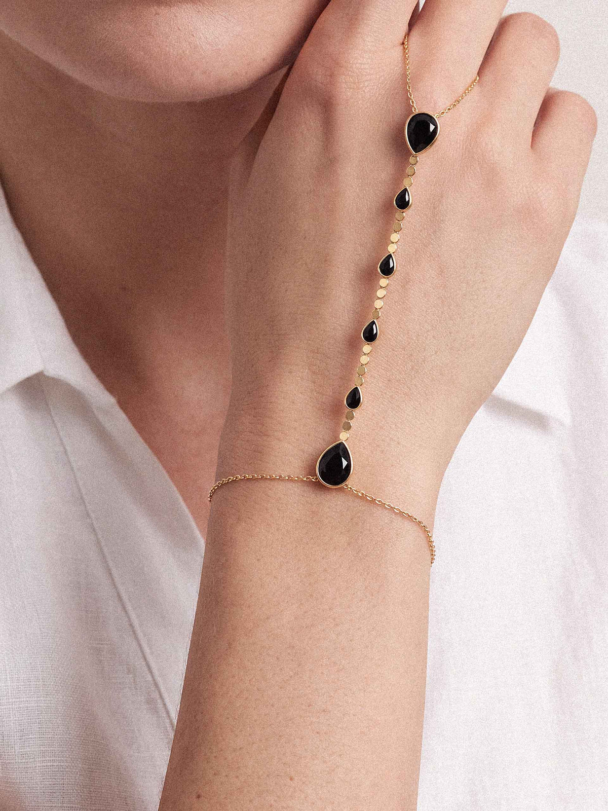 Black Crystal with 18k Gold Plating model 1