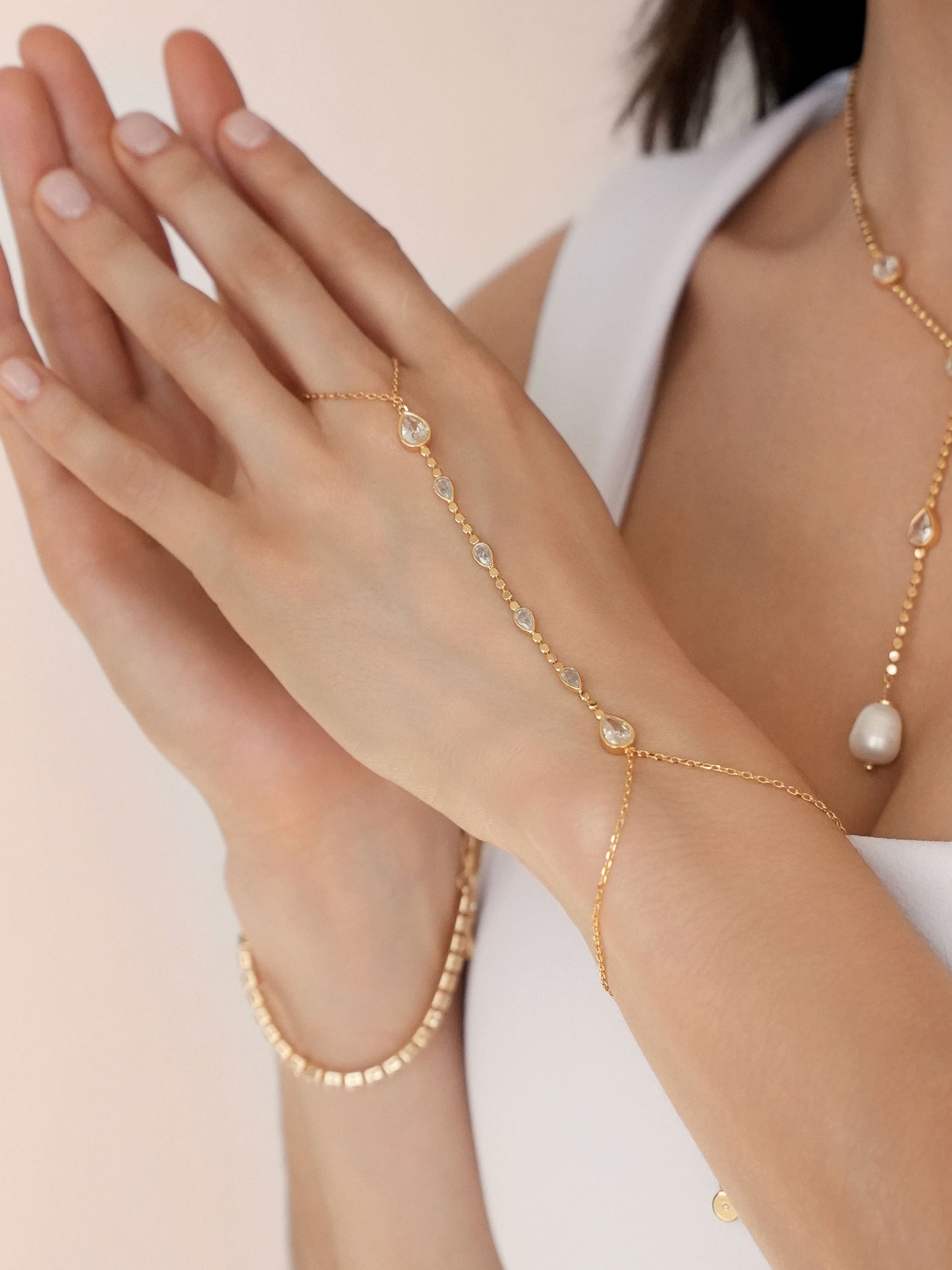Dripping Crystal Hand Chain
