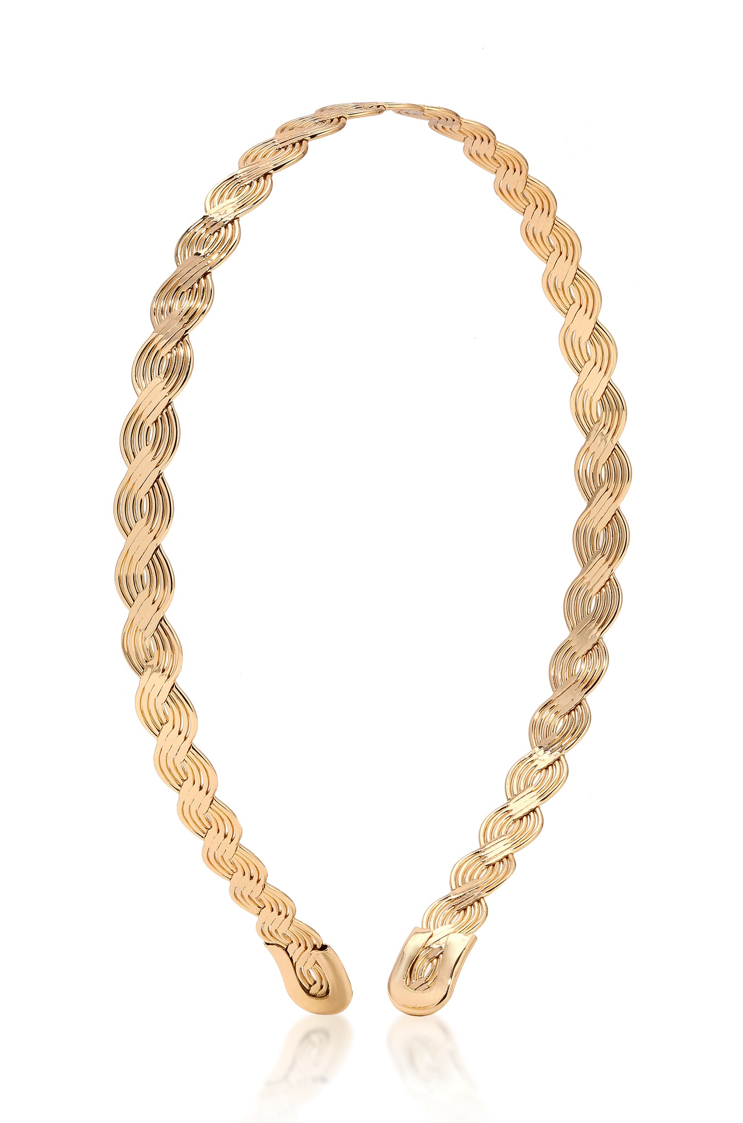 Regal Twist Headband Gold Tone