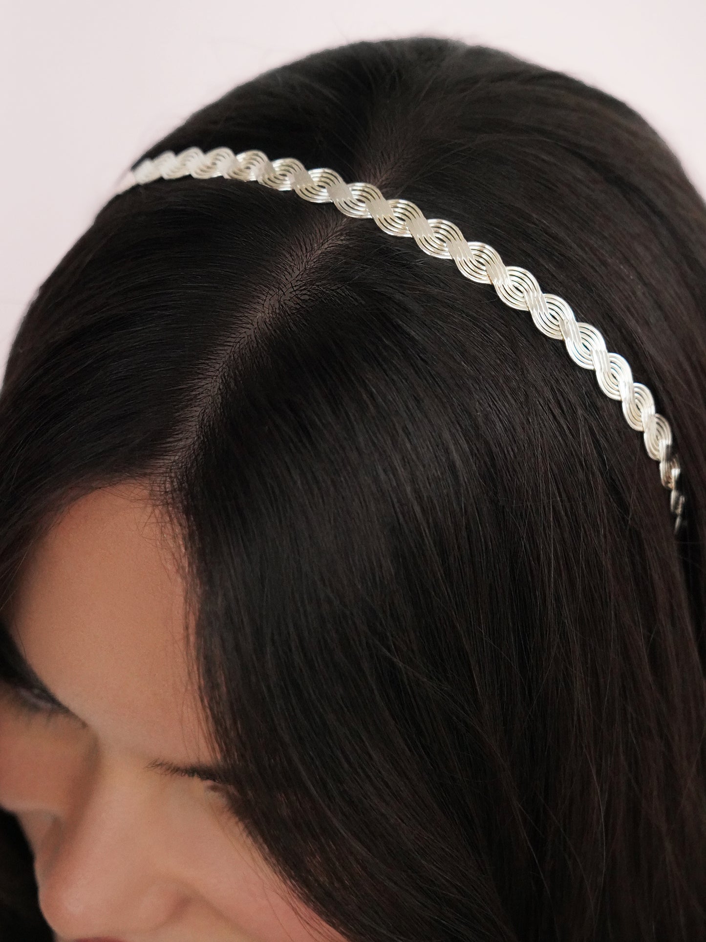 Regal Twist Headband Silver Plated model