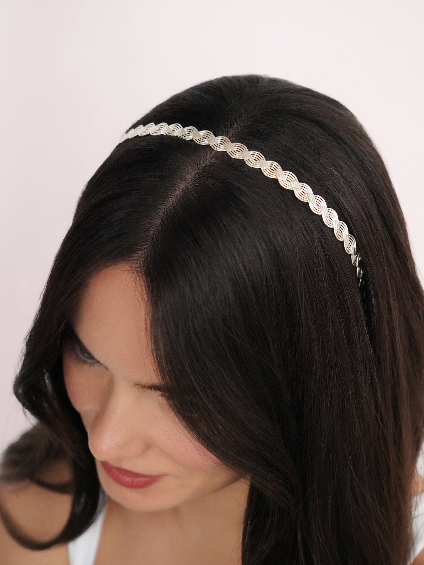 Regal Twist Headband Silver Plated model 2