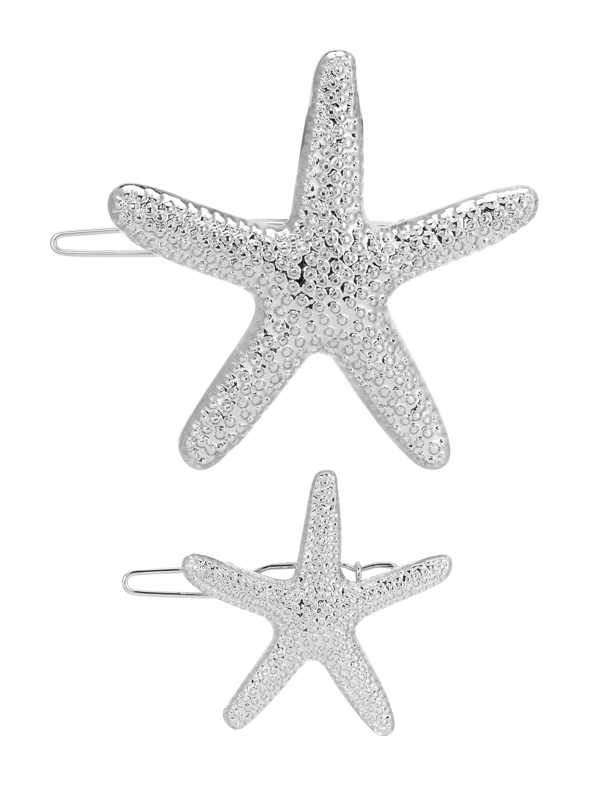 Starfish Barrette Set rhodium