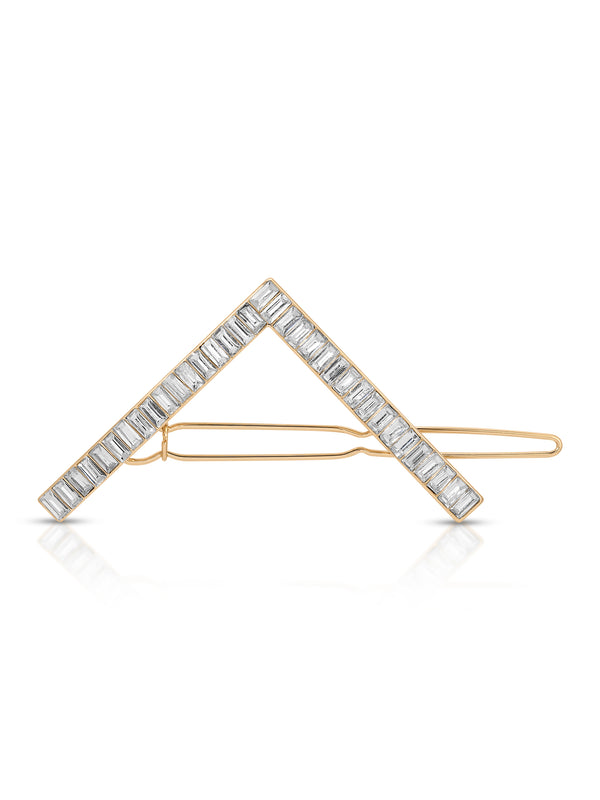 Crystal Chevron Barrette