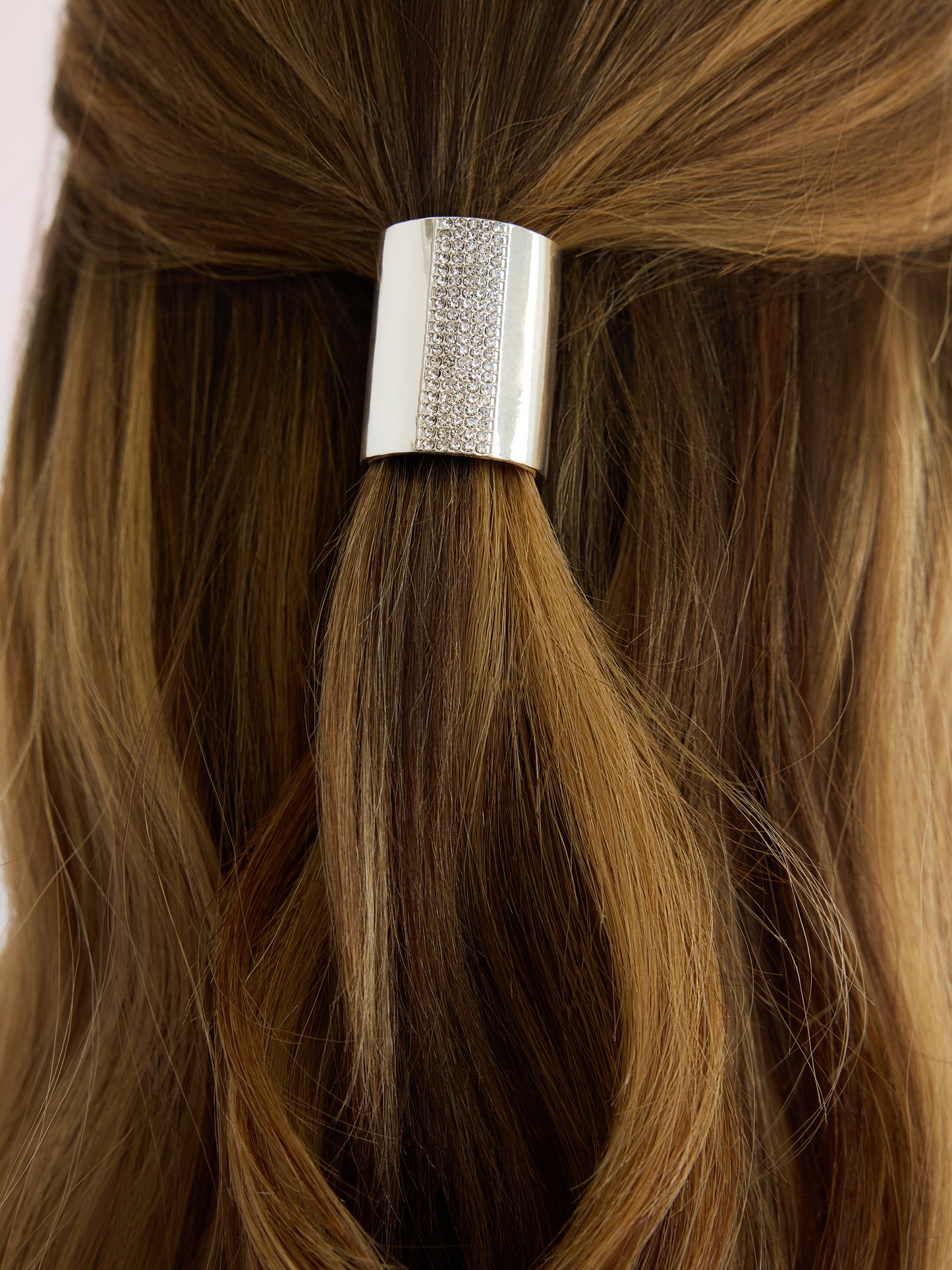 Sparkle Hair Cuff Clear Crystal with Silver Plating model 2
