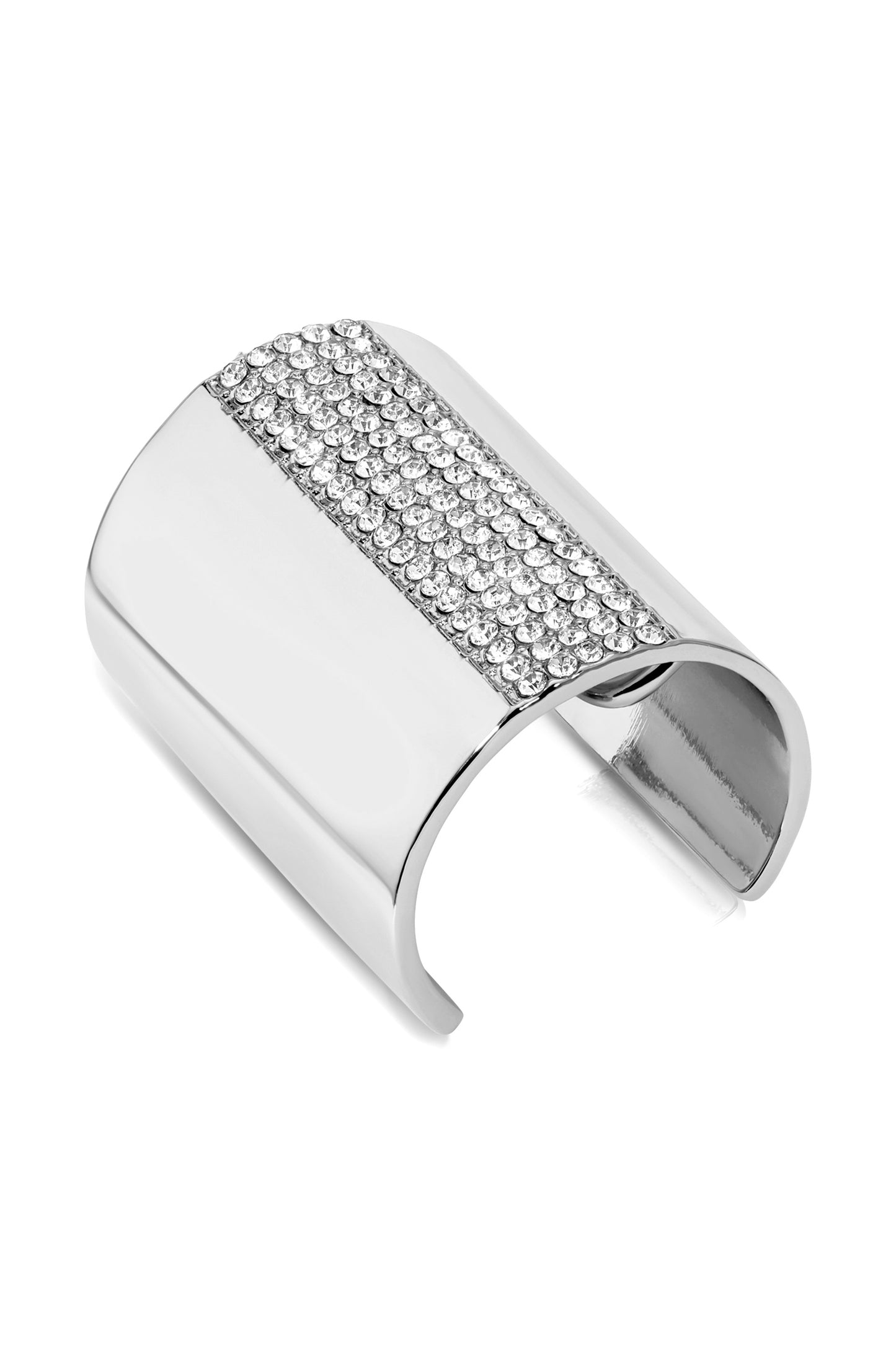 Sparkle Hair Cuff Clear Crystal with Silver Plating
