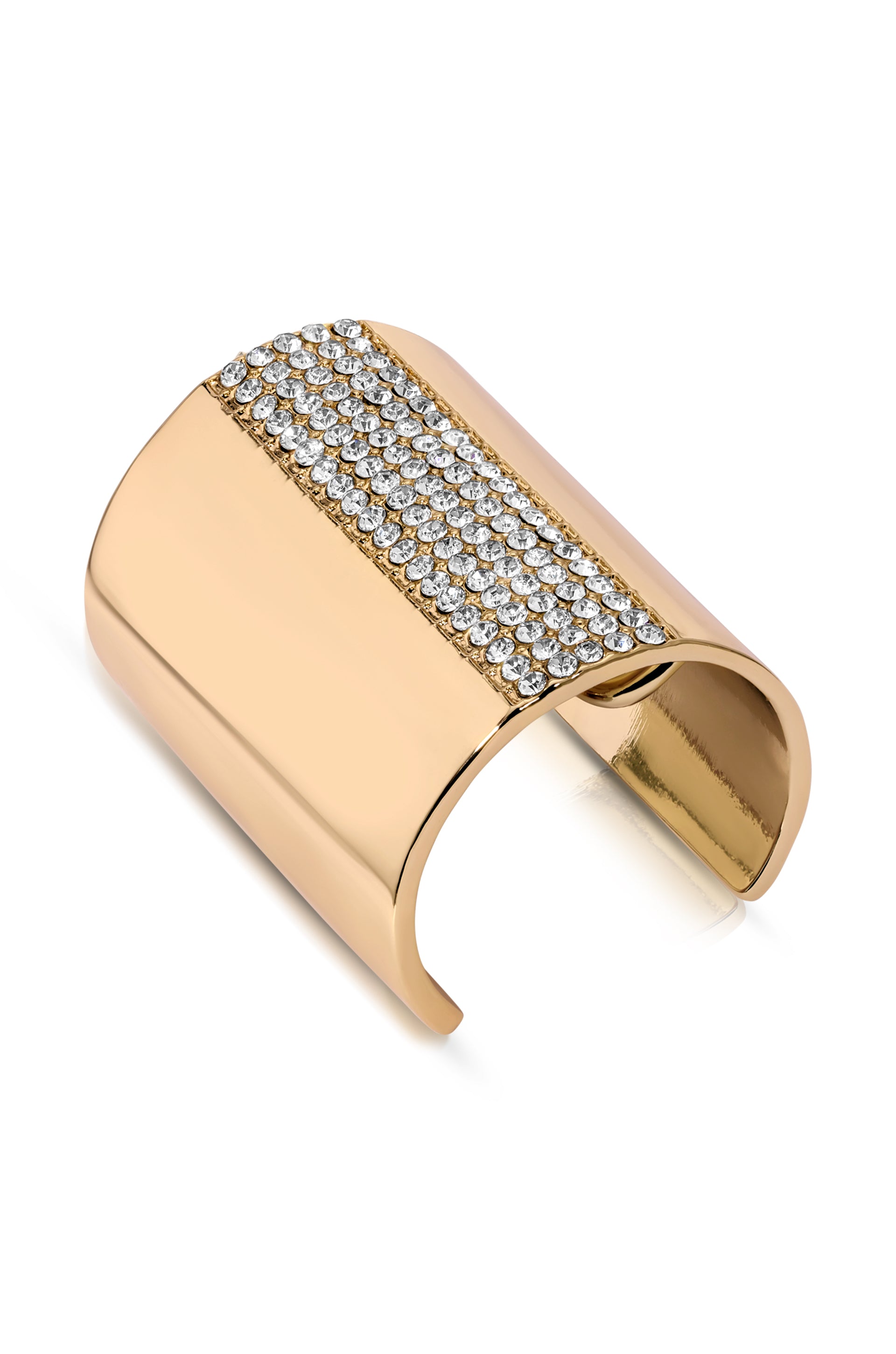 Sparkle Hair Cuff Clear Crystal with Gold Tone 2