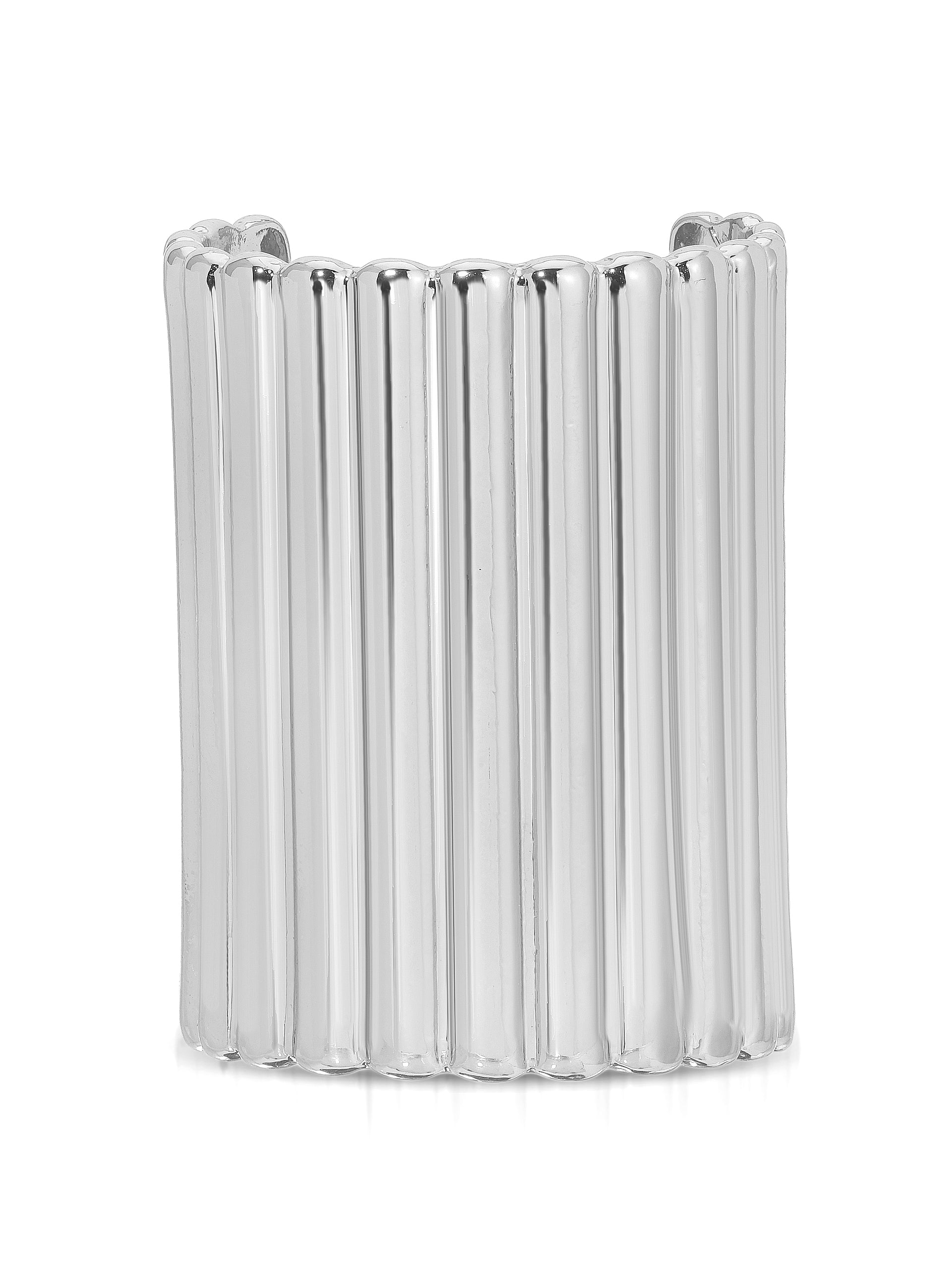 Ribbed Hair Cuff rhodium