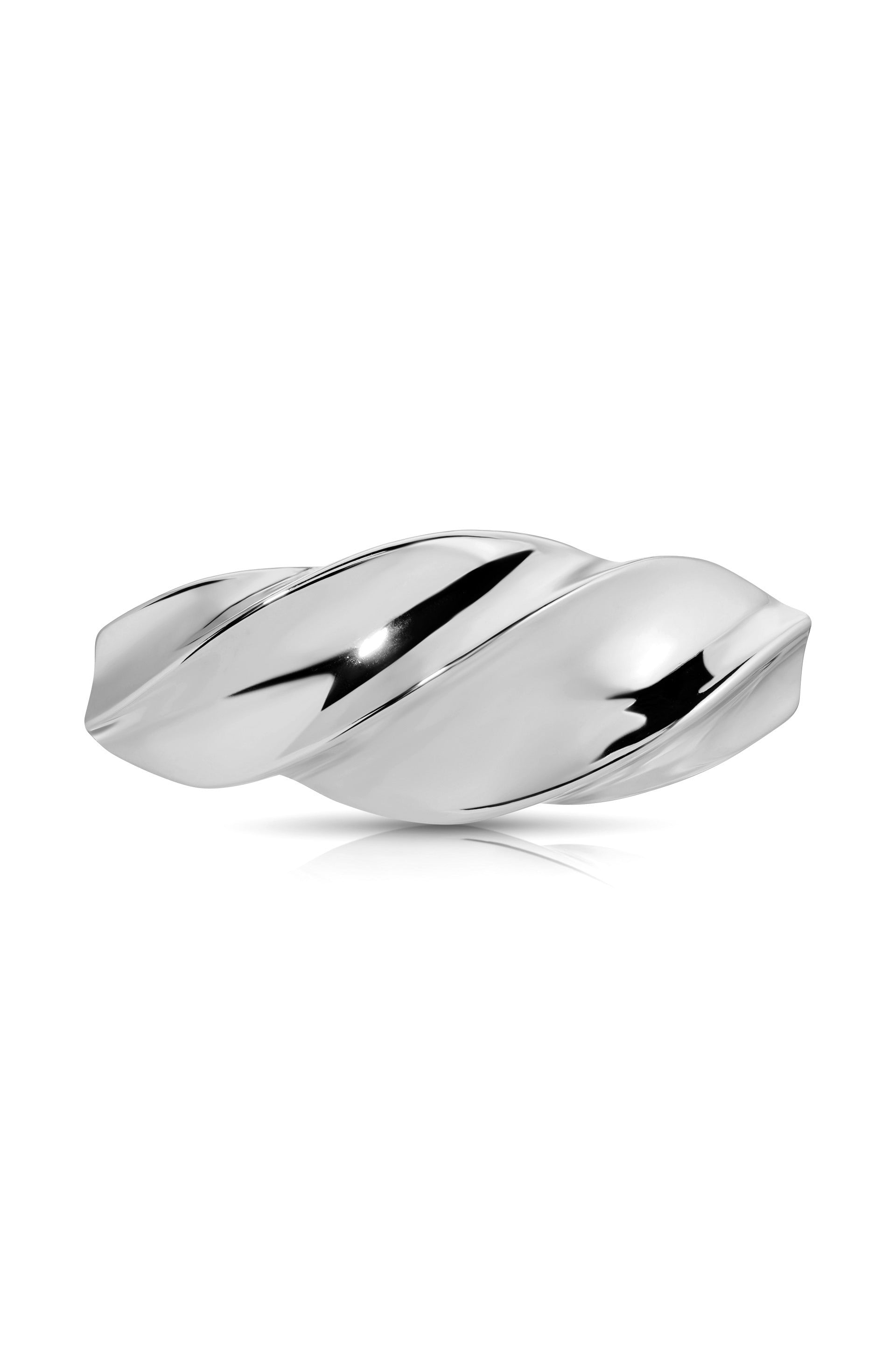 Golden Twist Barrette Silver Plated 2