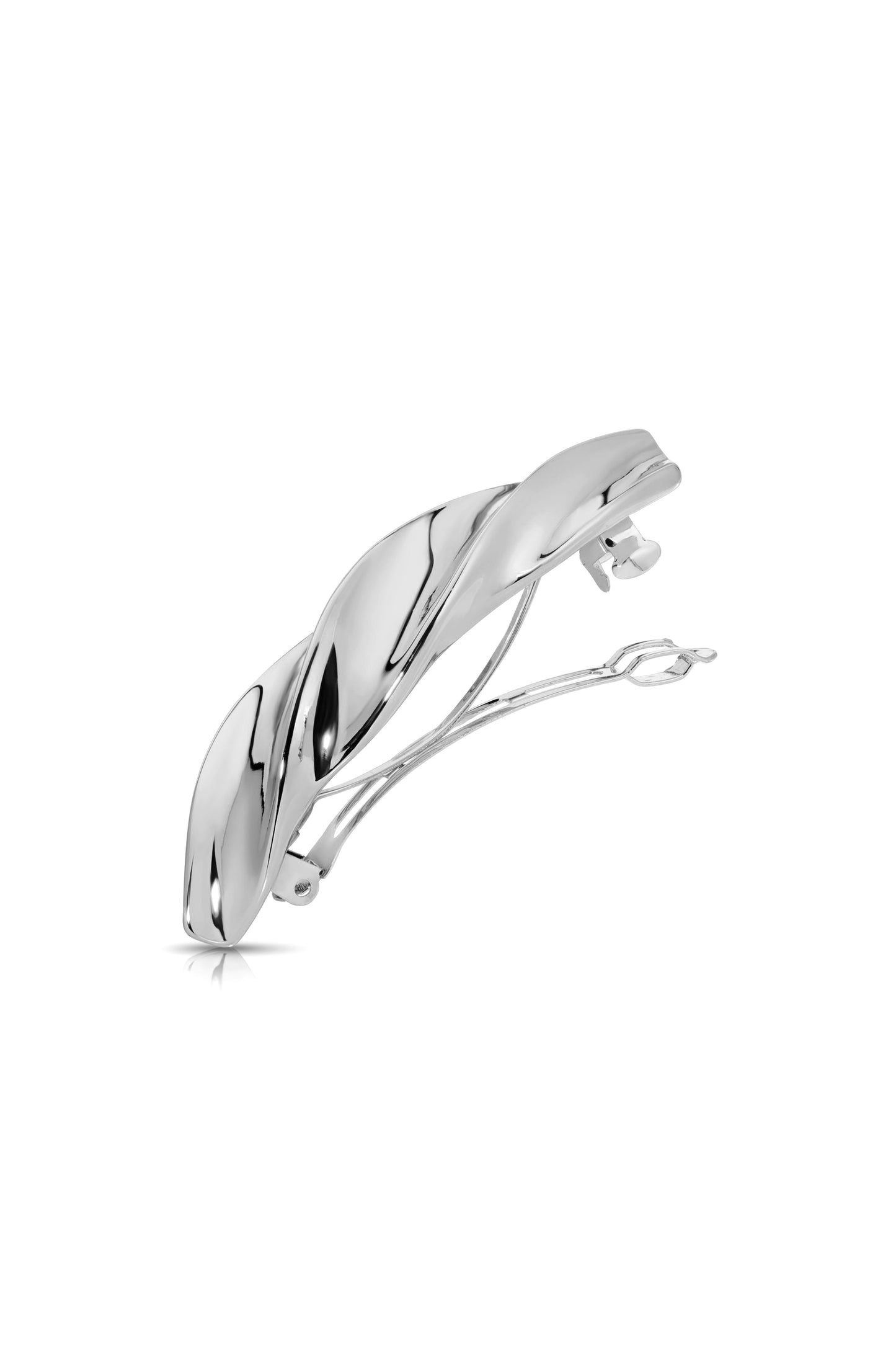 Golden Twist Barrette Silver Plated