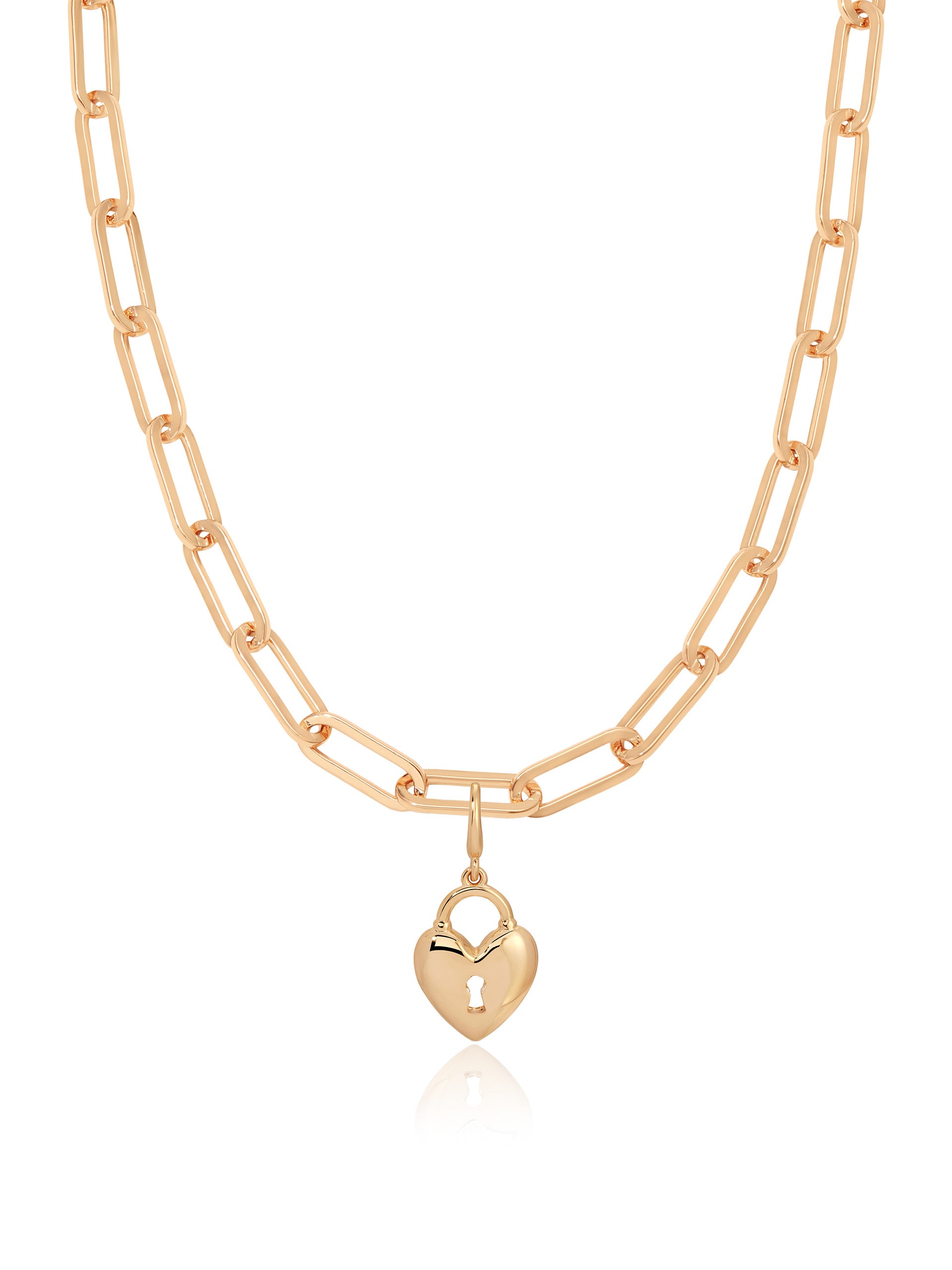 Heart Lock Charm Necklace