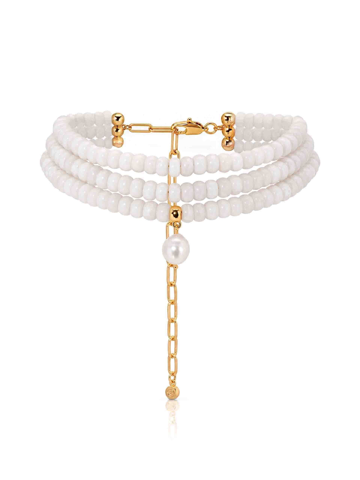 Marina Layers White Quartz Necklace
