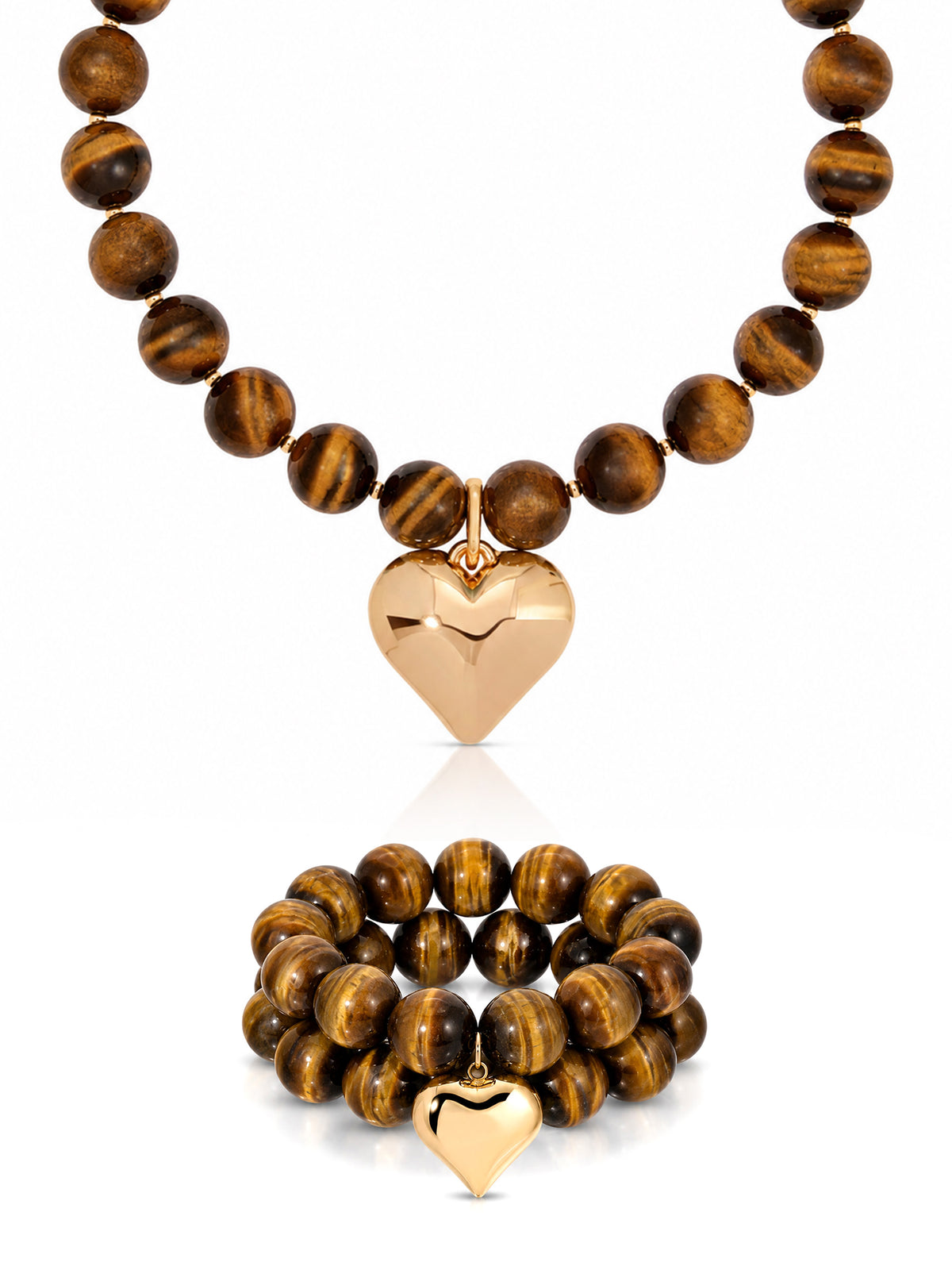 Luck & Love Set in Tiger's Eye