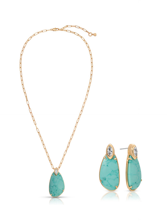 Majestic Stone Set - Pendant Necklace & Earring