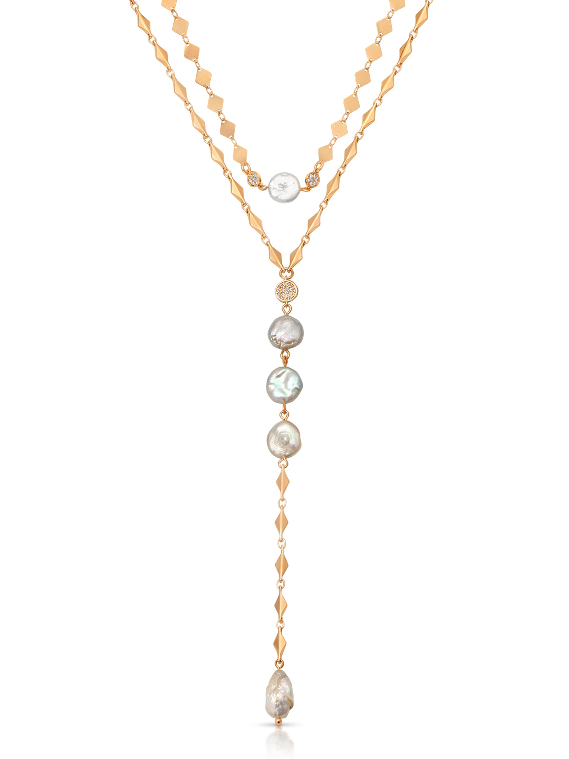 Dreamin Freshwater Pearl Lariat Set