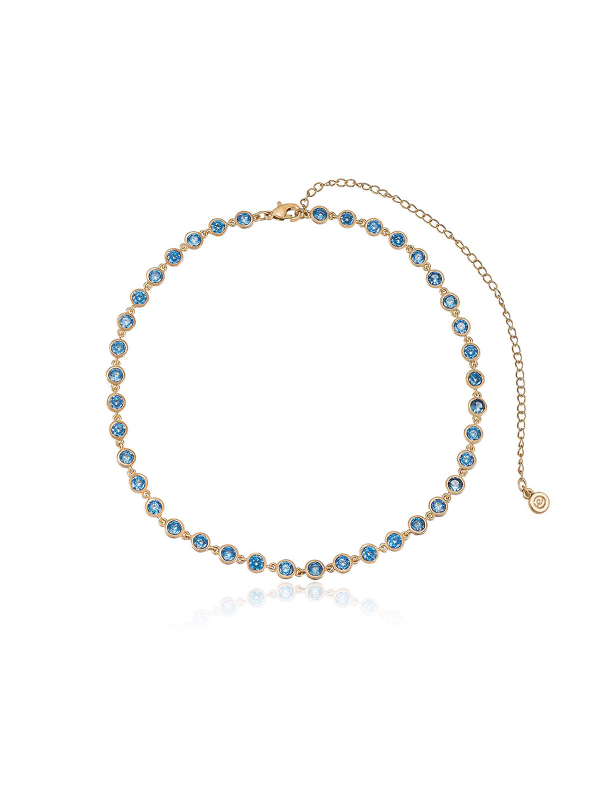Crystal Disc Link Necklace