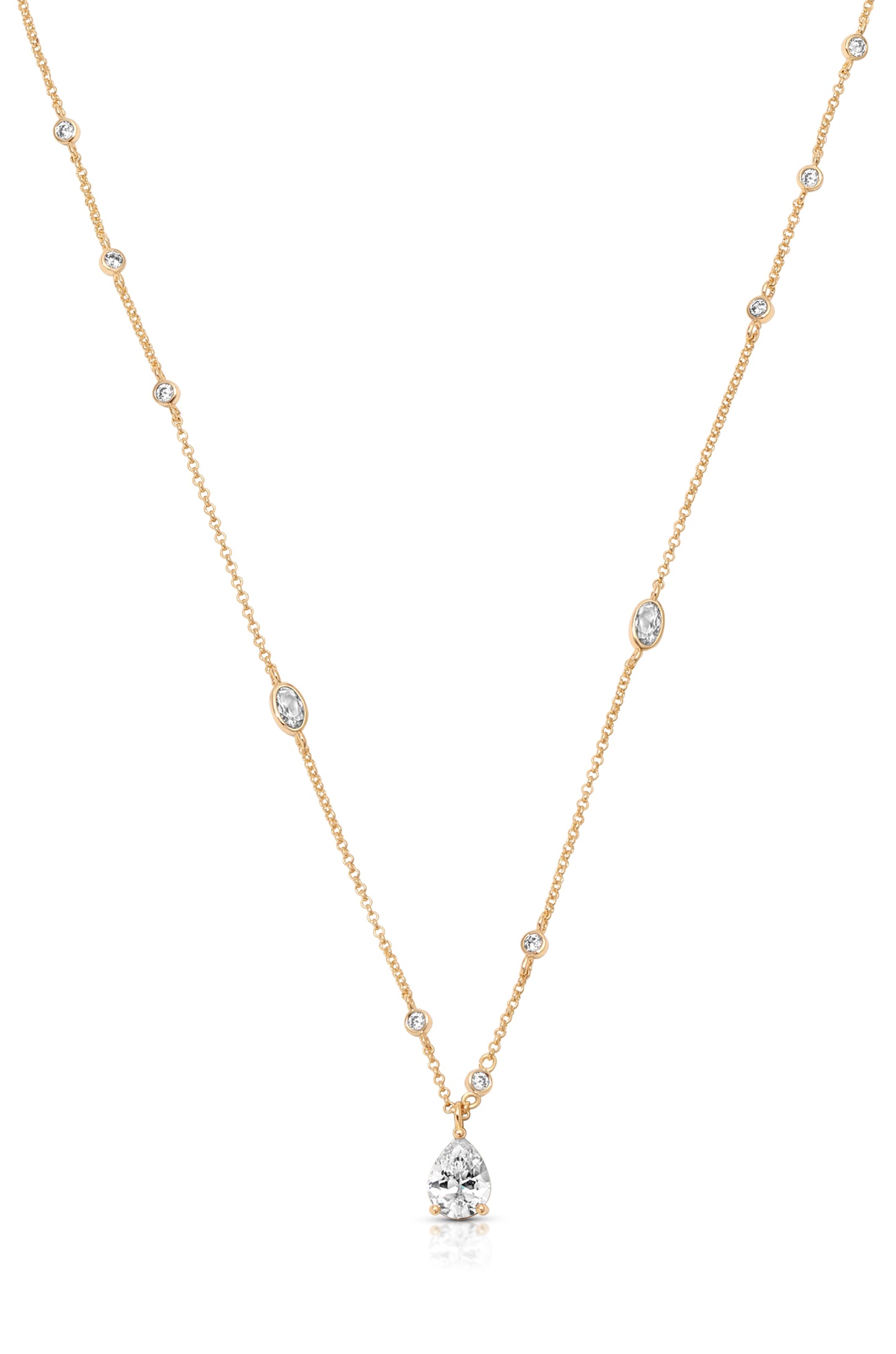 Delicate Crystal Pendant Necklace
