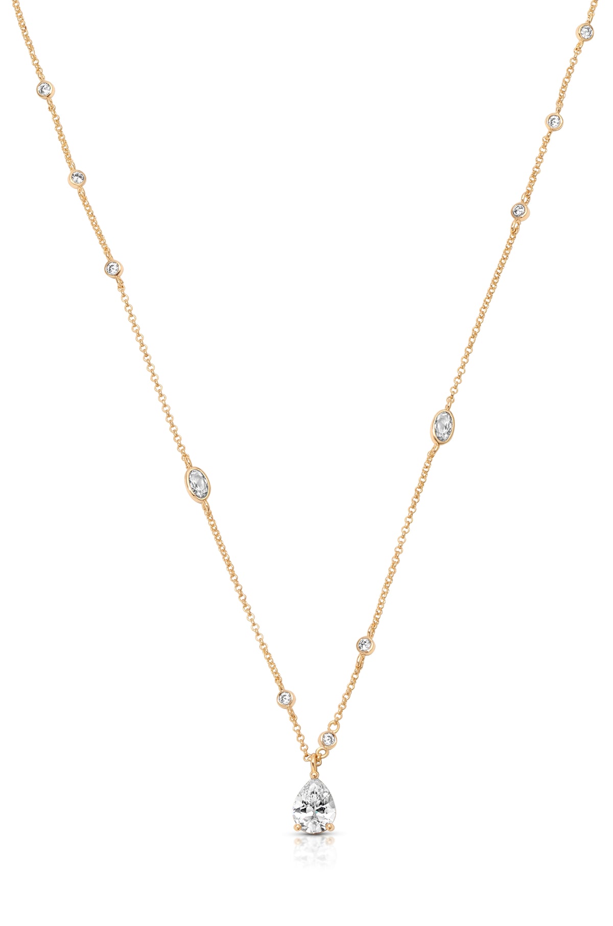 Delicate Crystal Pendant Necklace