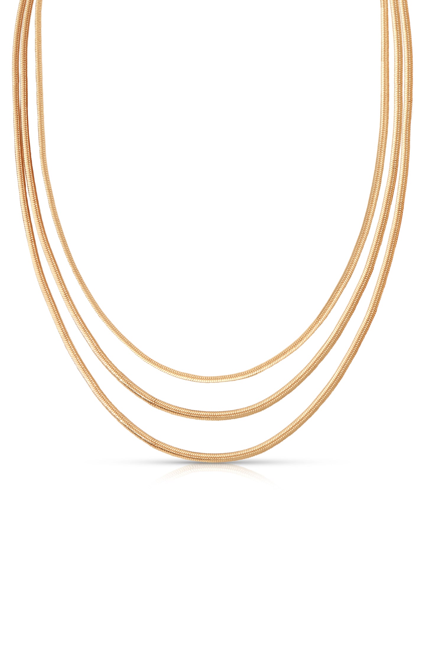 Triple Snake Chain Necklace