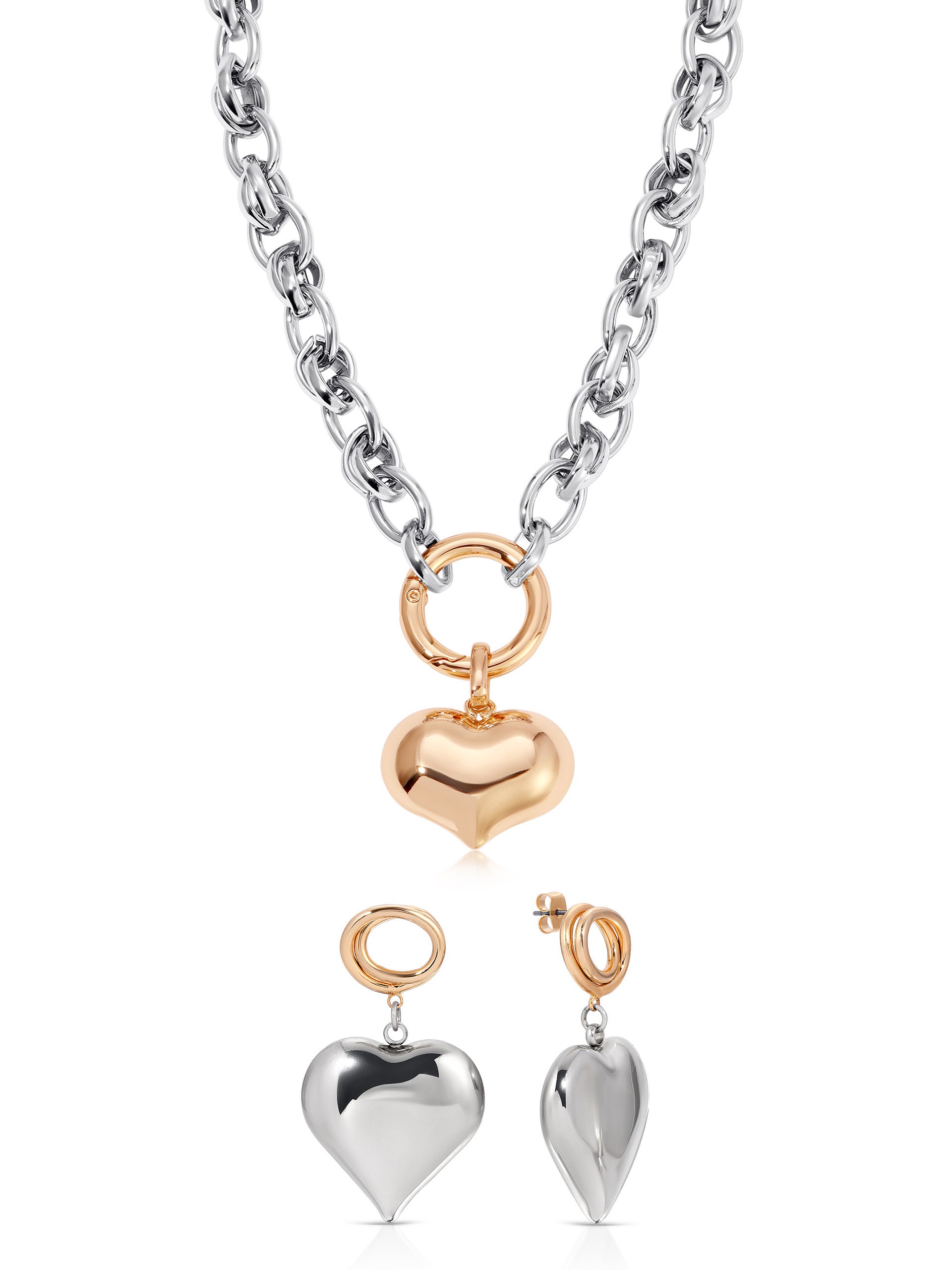 Everyday Mixed Metal Heart Set