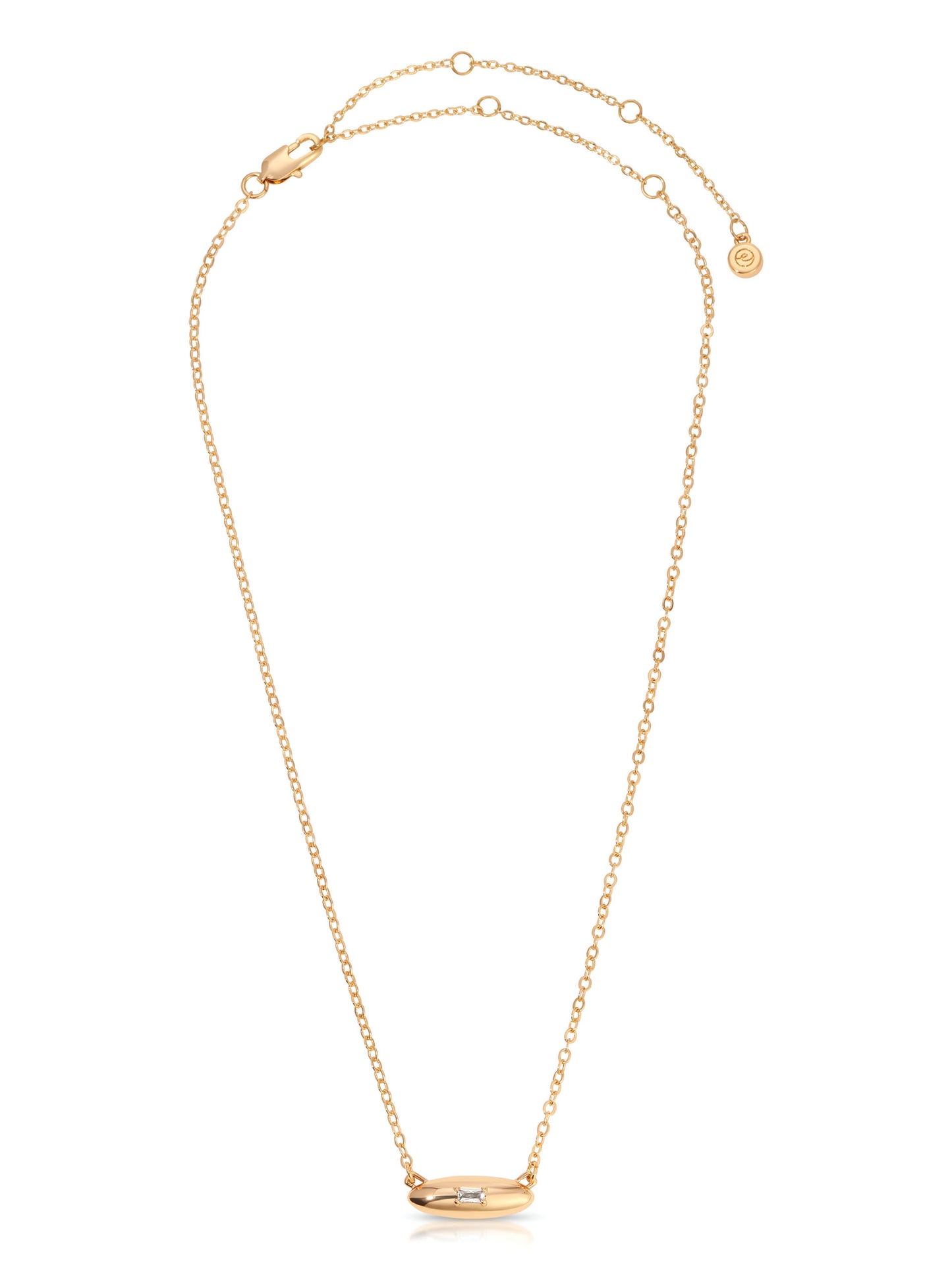 Oval Dome Pendant Necklace